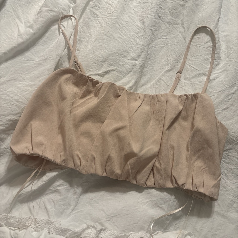 Beige Ruched Hazel Boutique Top